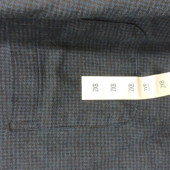 Croft & Barrow Men's Flannel Shirt 2XB Big Tall Blue and Black - Picture 4 of 7